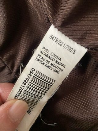 Chaqueta de piel marrón chocolate