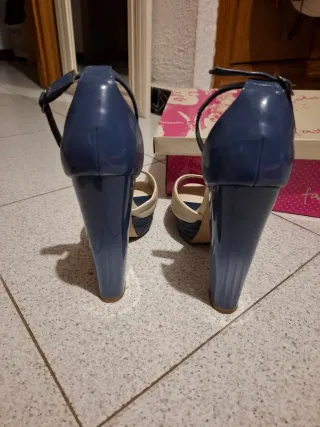 Zapatos de tacón esparto talla 37