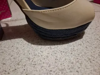 Zapatos de tacón esparto talla 37