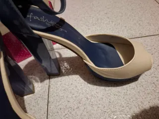 Zapatos de tacón esparto talla 37