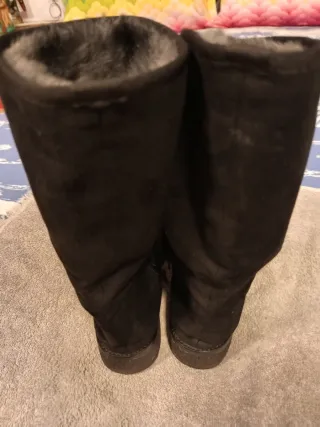 Botas ante negras con pelo