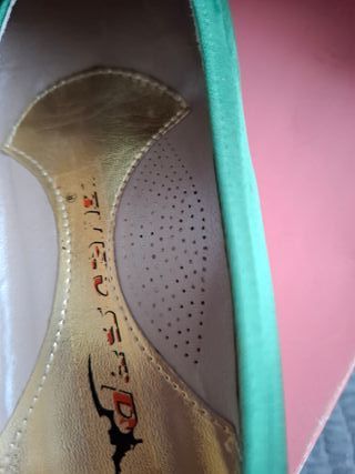 Zapatos de fallera Descans verdes talla 34