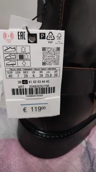 Botines de Piel Talla 40