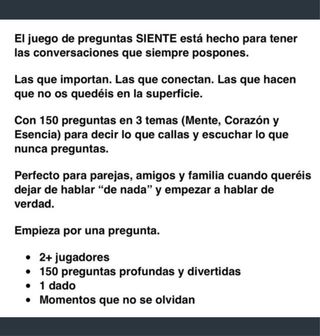 Juego de mesa SIENTE