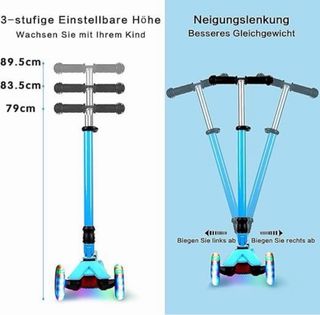 Patinete infantil 3 ruedas azul