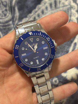 Reloj Maykey Azul y Plateado