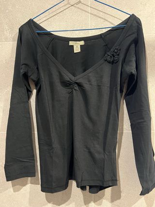 Camiseta Sfera manga larga negra