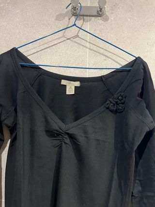 Camiseta Sfera manga larga negra