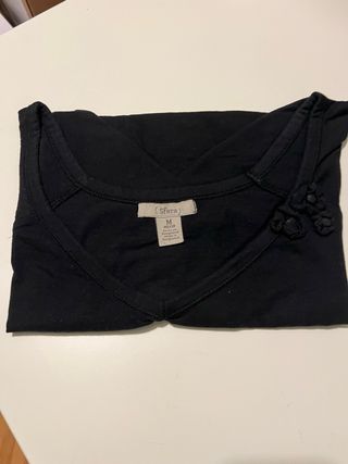 Camiseta Sfera manga larga negra