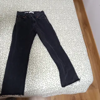 Pantalón Mango Talla 32 Negro