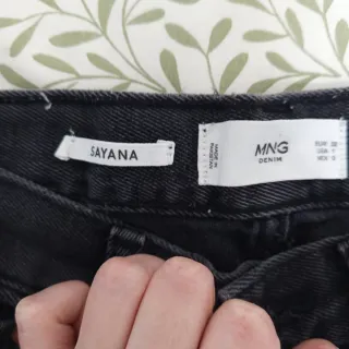 Pantalón Mango Talla 32 Negro