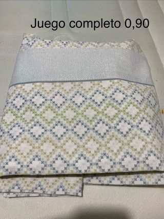 Juego sábanas completo cama 0,90