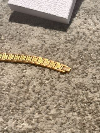 Pulsera Lacoste Dorada 19cm Nueva