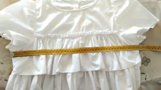 Blusa donna bianca con volant