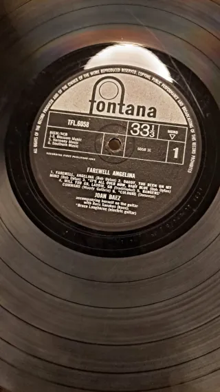 Joan Baez - Farewell Angelina LP Vinilo 1965