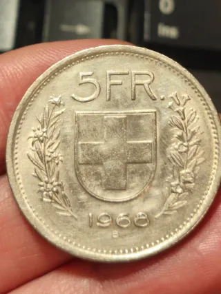 5 Francos Suiza 1968 Ceca B