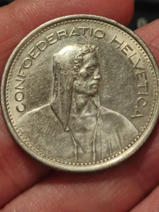 5 Francos Suiza 1968 Ceca B