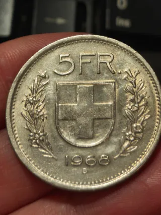 5 Francos Suiza 1968 Ceca B