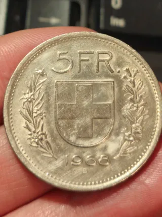 5 Francos Suiza 1968 Ceca B