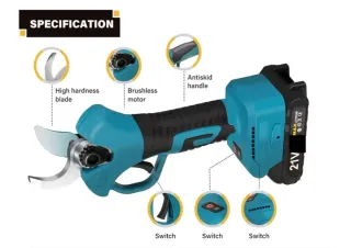 Tijeras Podar Eléctricas 21V + Accesorios