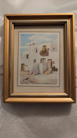 Cuadro decorativo casa blanca