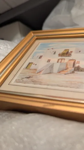 Cuadro decorativo casa blanca