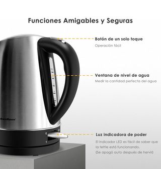 NUEVO Hervidor de Agua Eléctrico KitchenBoss 1.7L