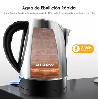 NUEVO Hervidor de Agua Eléctrico KitchenBoss 1.7L