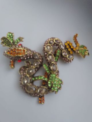 Broche dorado serpiente en la naturaleza joyas top