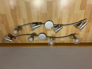 Lampada da soffitto moderna con 4 faretti orientabili