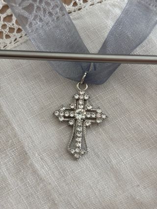 Aderezo Fallera plateado con perlas y pinchos