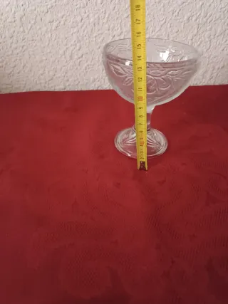 Juego 6 Copas Helado Cristal Tallado