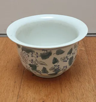 Macetero jarrón cerámica china vintage