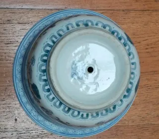 Macetero jarrón cerámica china vintage