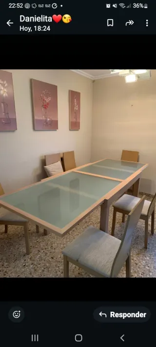 Mesa comedor y 6 sillas