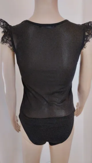 Body donna pizzo nero