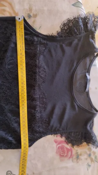 Body donna pizzo nero