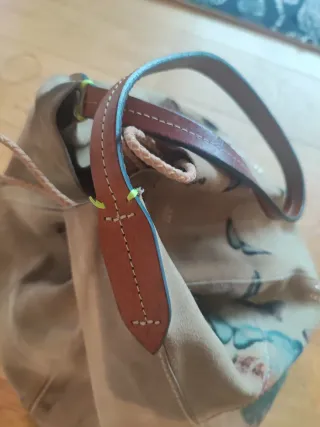 Borsa Patrizia Pepe beige con farfalle