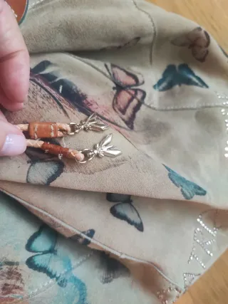 Borsa Patrizia Pepe beige con farfalle