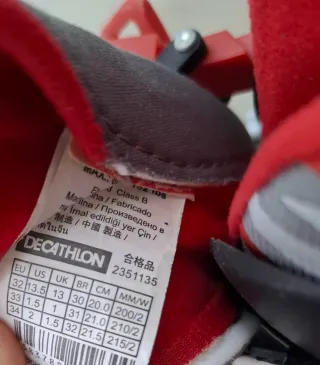 Patines en Línea Oxelo Negros y Rojos ajustable 32