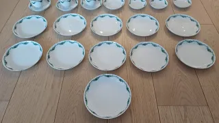 Vajilla té Fürstenberg Schlossgarten Porcelana
