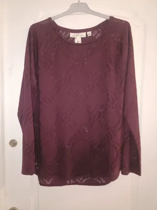 Jersey de manga larga diseño calado