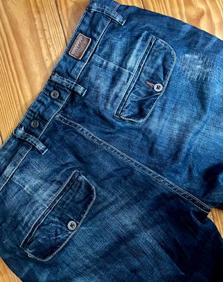 Pull&Bear Jeans Vintage Azul