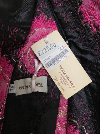 Vestido Largo TERIA YABAR Flores Rosa Talla XL