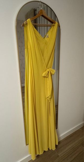 Vestido Etxart & Panno Gasa Amarillo