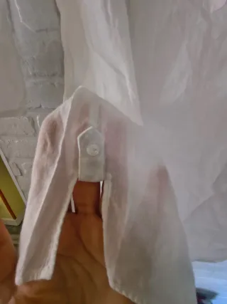 Blusa Massimo Dutti blanca bordada