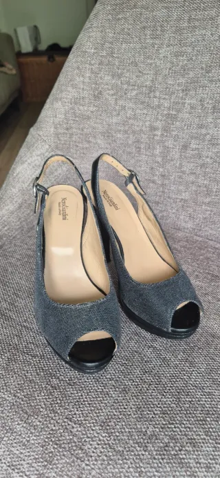 Décolleté slingback nere e grigie
