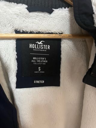 Chaqueta Hollister S Forro Polar Azul
