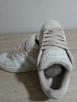 Zapatillas Adidas Campus Beige/Blanco