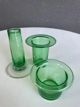 Set 3 jarrones vidrios soplado a boca. Ikea